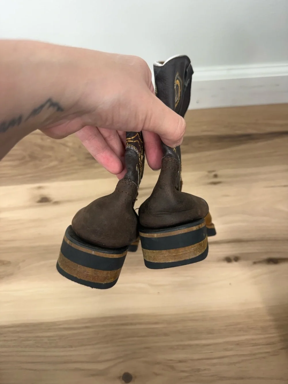 Old Corral Kids Two-Tone Brown Western Boots